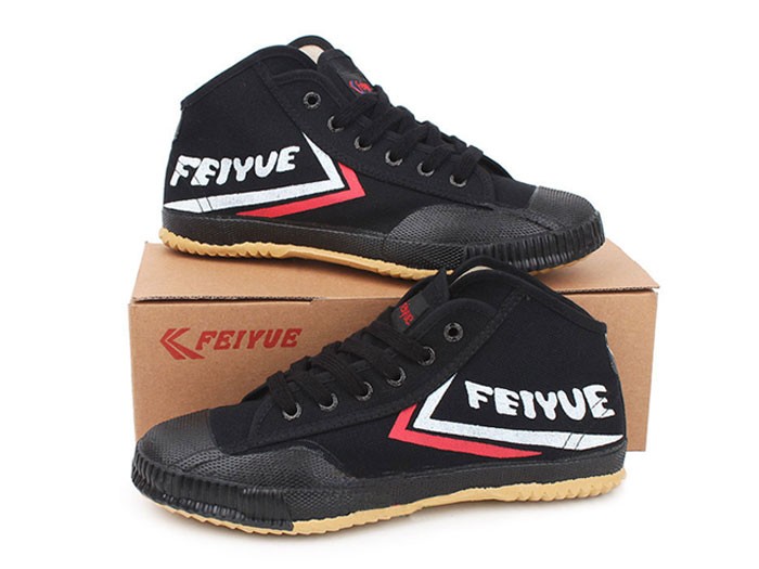 Feiyue Black High Top Shoes - Black 45 = 11