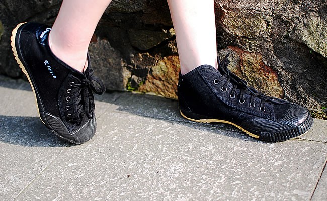 Feiyue high online top shoes black