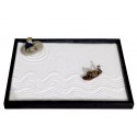 ICNBUYS Zen Garden Fisher Men Set with Free Rake Sand Pushing Pen and Bamboo Drawing Pen