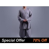 Shaolin Kung Fu Clothing Cotton Grey