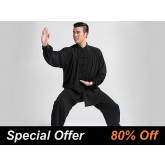 Tai Chi Clothing Set Professional Black Autumn Winter