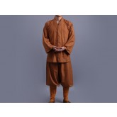 Shaolin Kung Fu Clothing Cotton Ochre