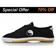 Warrior Kung Fu Shoes Black Tai Chi Pattern, Kung Fu Shoes