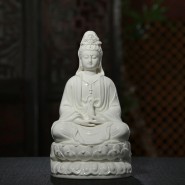 guanyin statue; buddha statue; handicraft; handmade ornament; 12 inch Glossy/Matte White Ceramics Guanyin Buddha Statue Handicraft Ornament