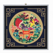 Chinese Paper Cutting, Decorative Paper-cut Frame, Decorative Paper-cut Frame Carp to Dragon