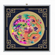Chinese Paper Cutting, Decorative Paper-cut Frame, Decorative Paper-cut Frame Dragon Phoenix