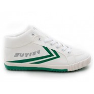 Feiyue DELTA MID Sneakers 2015 New Style - White Green Shoes 001