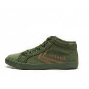 Feiyue Shoes 2019 New Fashion Casual Shoes Army Green Plus Velvet Cotton Shoes For Couples
