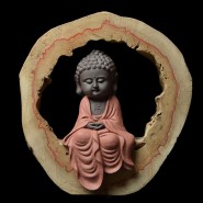 Buddha Figurine; Buddha Ornament; Buddha Porcelain Handicraft; Buddha Figurine Handmade; Q-Version Sakyamuni Buddha Original Porcelain Ornament Handicraft