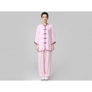 Tai Chi Clothing, Half-sleeve Tai Chi Clothing, Tai Chi Clothing Pink, Tai Chi Clothing for Woman, Tai Chi Uniform, Chinese Tai Chi Clothing, Chinese Tai Chi Uniform, Tai Chi Casual Clothing