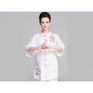 Tai Chi Clothing, Half-sleeve Tai Chi Clothing, Tai Chi Clothing Pink, Tai Chi Clothing for Woman, Tai Chi Uniform, Chinese Tai Chi Clothing, Chinese Tai Chi Uniform, Tai Chi Casual Clothing