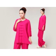 Tai Chi Clothing, Half-sleeve Tai Chi Clothing, Tai Chi Clothing Pink, Tai Chi Clothing for Woman, Tai Chi Uniform, Chinese Tai Chi Clothing, Chinese Tai Chi Uniform, Tai Chi Casual Clothing