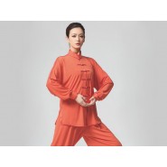 Tai Chi Clothing Set Casual Style Orange