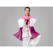 Tai Chi Clothing, Tai Chi Shawl,Tai Chi Shawl Gradient Color, Tai Chi Clothing outside veil