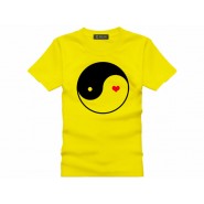 Tai Chi T-shirt, Tai Chi T-shirt Heart, Tai Chi T-shirt Yellow