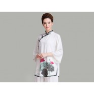 Tai Chi Clothing, Tai Chi Uniform, half-sleeve tai chi uniform, tai chi uniform lotus, Chinese Tai Chi Clothing, Chinese Tai Chi Uniform, Tai Chi Casual Clothing