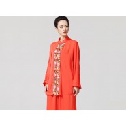 Tai Chi Clothing women long-sleeved Orange Uniforms