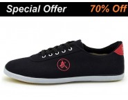 Double Star Canvas Tai Chi Shoes Black