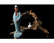 Modern Chinese Style ZEN Porcelain Guanyin Ornament Handicraft with Guanyin Bottle